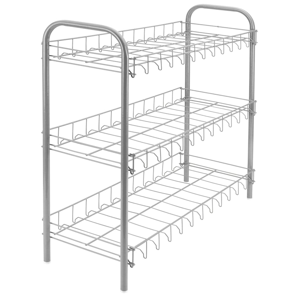Metaltex Shoe Rack 3-Layer Shoe 3 Silver gray