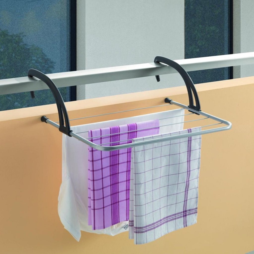 Metaltex Favonio Heizkörperbalkon Drablek 3 m Drooglijn Silberschwarz