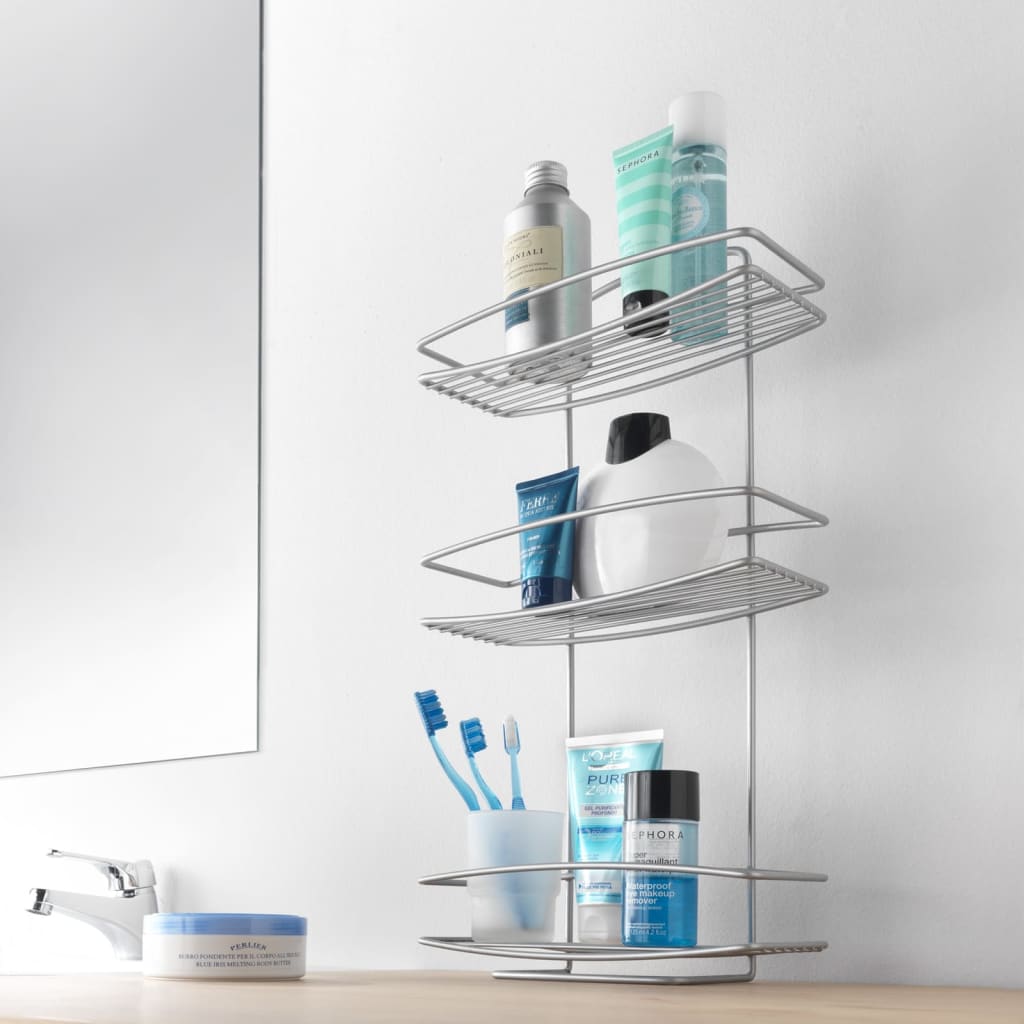 Metaltex Dusche 3-Layer Onda Silberfarbe