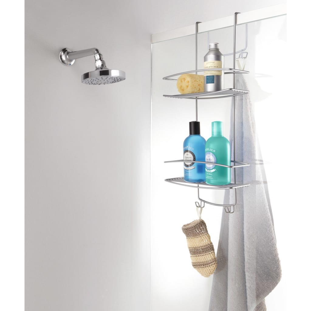 Metaltex Shower Law 2-Layers with Haken Onda Silver colored