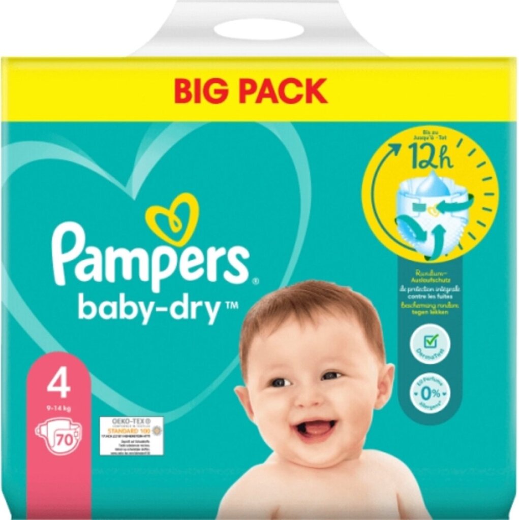 Pampers Pampers Baby Dry size 4 9-14 kg 70 diapers