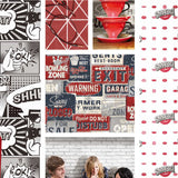 Nordwall Wallpaper urban Frënn Kaffi Billboards kleng blo a rout