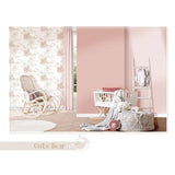 Noordwand behang mondo baby hug bears roze en beige