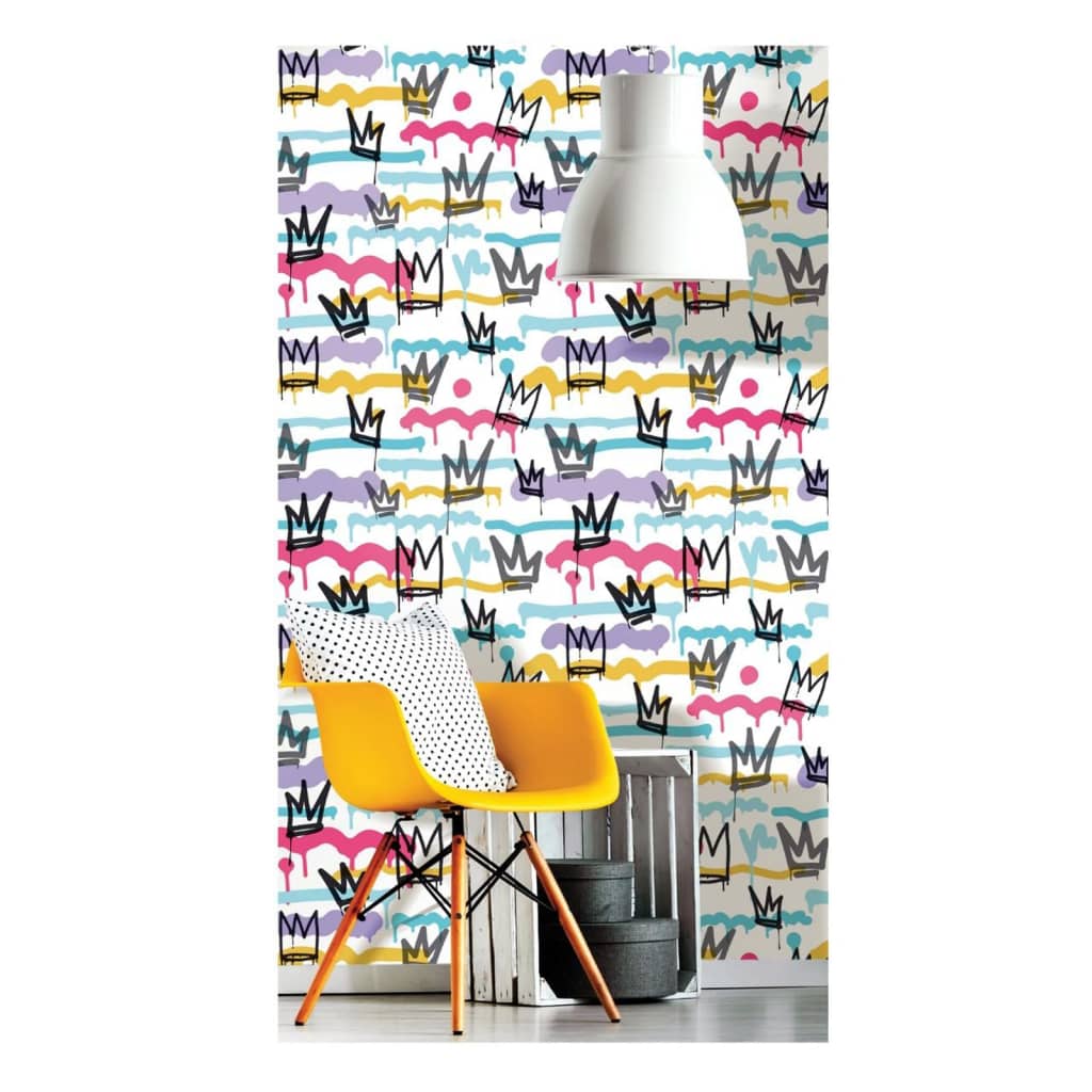Noordwand Noordwand tapet venner kaffe Sith Graffity og kroner hvid sort