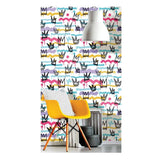 Noordwand Noordwand tapet venner kaffe Sith Graffity og kroner hvid sort