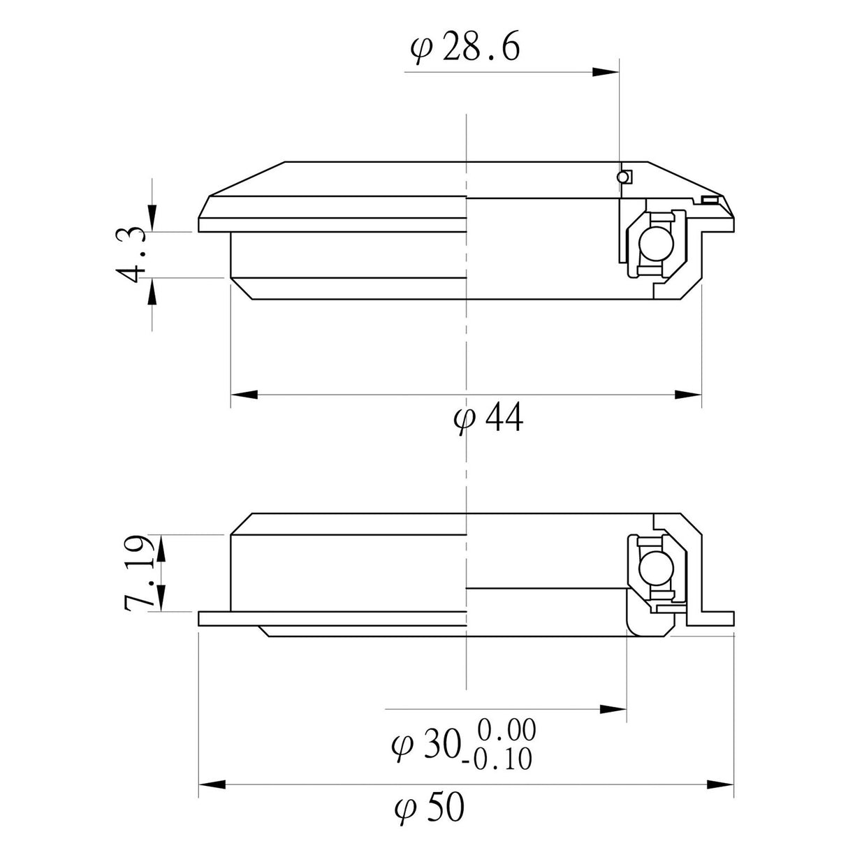 NECO BALL HEAD SET 1.1 8. Sel Intergrapred stojnik glave ZS44 28,6 ZS44 30. A-Head.