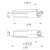 NECO BALL HEAD SET 1.1 8. Sel Intergrapred stojnik glave ZS44 28,6 ZS44 30. A-Head.
