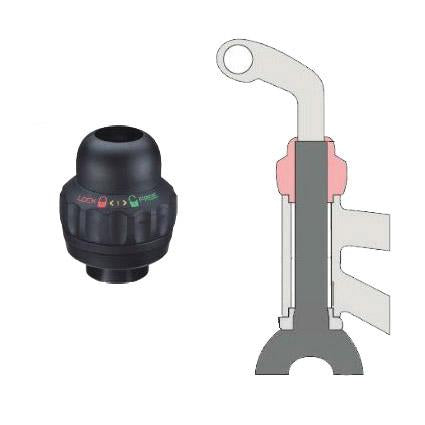 Postmodern ball steering control lock Lock-out 1 1 8