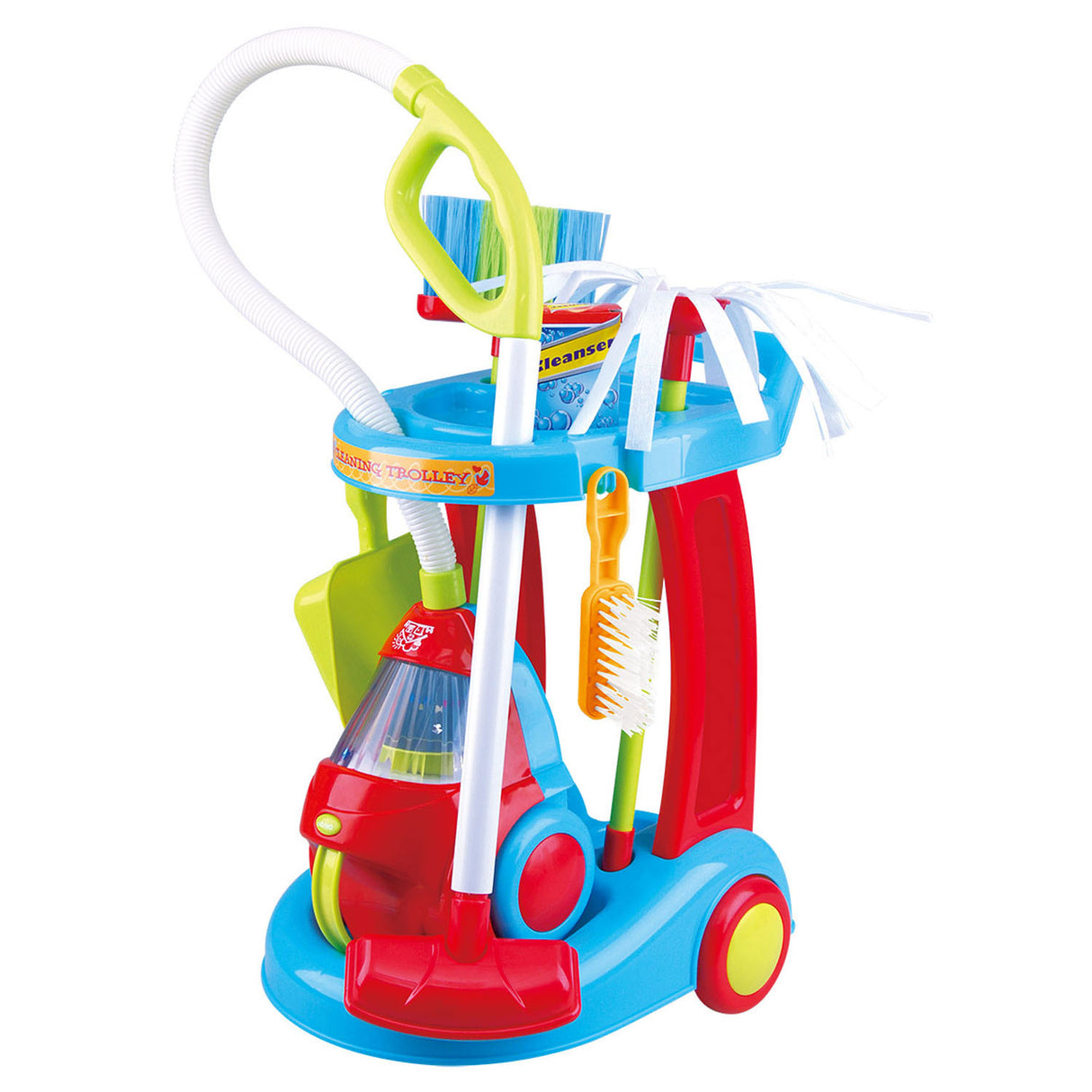 Jouez à un chariot de nettoyage avec un aspirateur rétro, 7dlg.