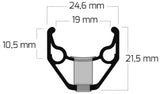 Ryde Velg Zac 2000 28 622 x 19C Hliník 36 otvorů 14g černé