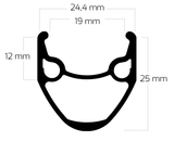 Ryde RIM X-Prorer R 28 622 x 19C Hliník 36 Hole 14g stříbro