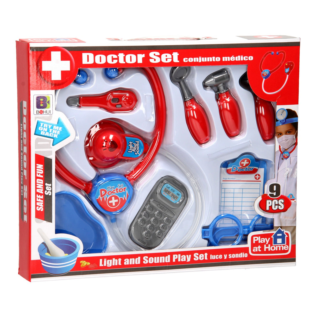 Set da dottore con suono 9 -pezzo
