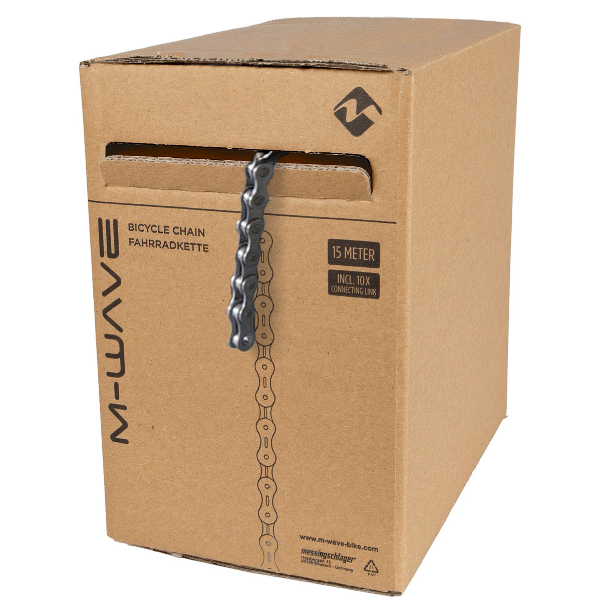 M-wave chain 5 6 7 speed 1 2x3 32, gray brown 7.3mm. 15m on roll, incl 10 connecting switches