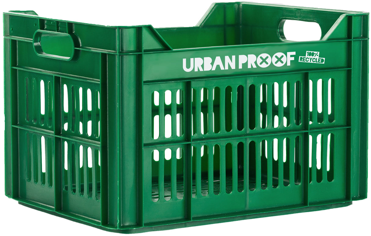 bicycle crate recycled 30 liter polypropylene dark green