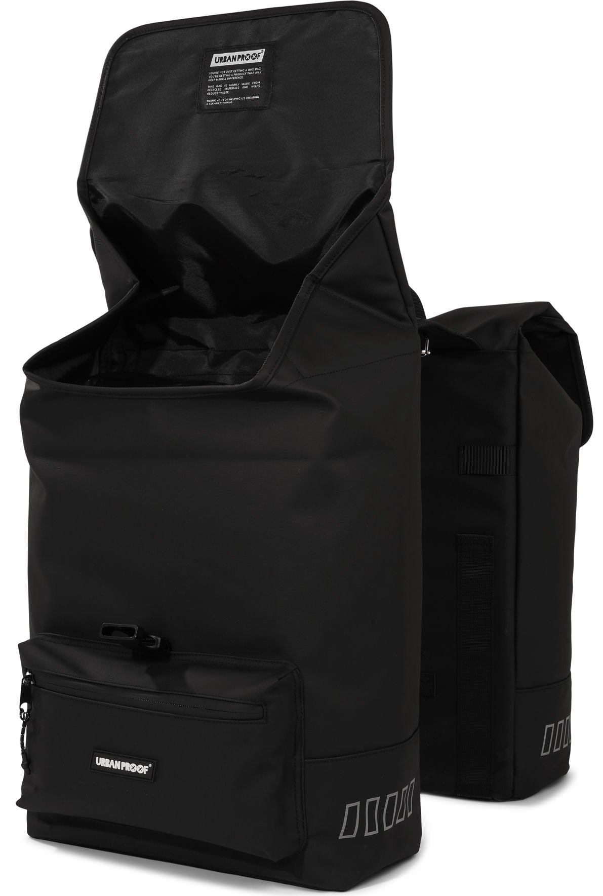 Urbanproof Urbanproof Torgo dvojno kolesarsko vrečko 38 litrov črna