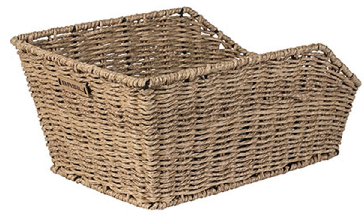 Basil Cento Rattan Look WSL - Bicycle basket - On the back - Including Basil WSL system - Light brown