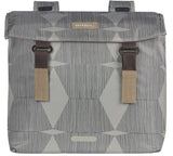Basil Elegance Double Bicycle Bag, Chateau Taupe, Recycled PET, Universal Bridge, 40-49L