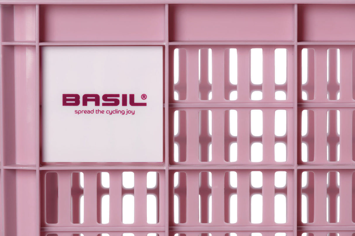 Basil Fietskrat S - Lille - 17,5 liter - lyserød
