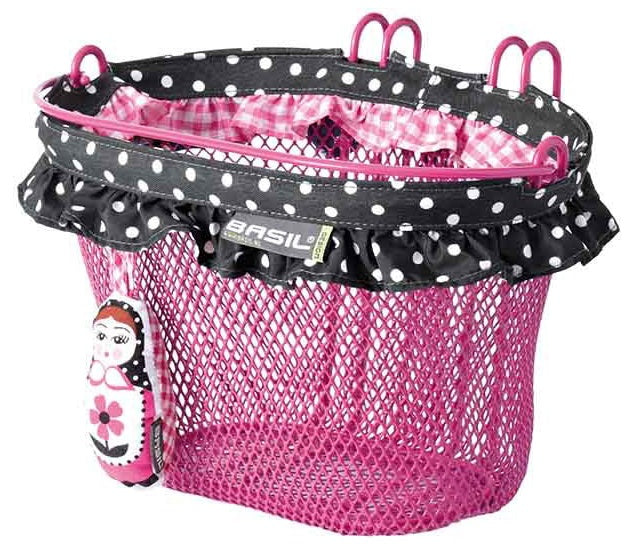 Basil Jasmin - Children's bicycle basket - front or on the back - Pink