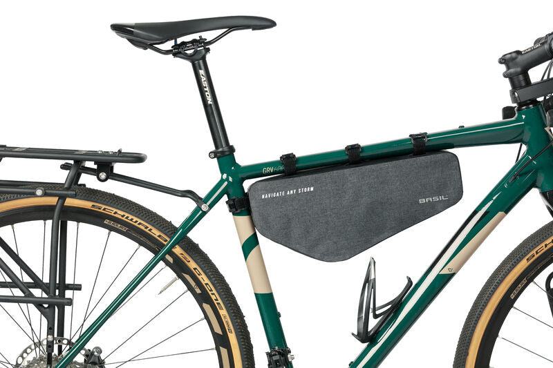 Basil Navigator Storm Frametas - vandtæt cykelpose - unisex - sort