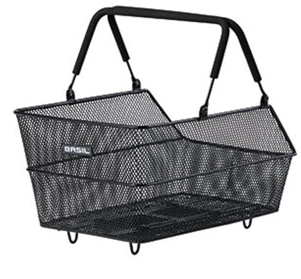 Košara za kolesa bazilika Cento s s pritrditvijo zemljevida 7 liter 31 x 21 x 11 cm - črna