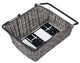 Basil fietsmand cento rattan look multi system 41 x 25 x 12 cm - bruin