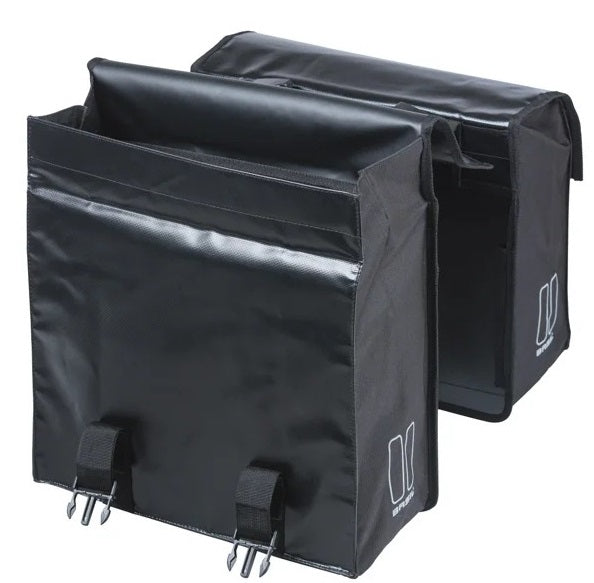Basilikum Doppelfahrradbeutel Urban Last Mik 48-53 Liter - schwarz