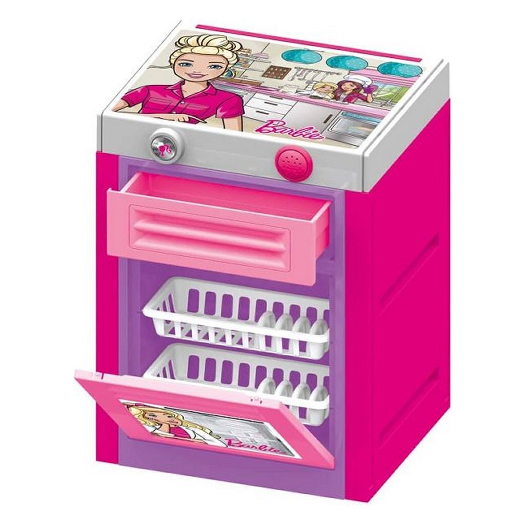 Dolu Barbie myčka nádobí + zvuk růžová