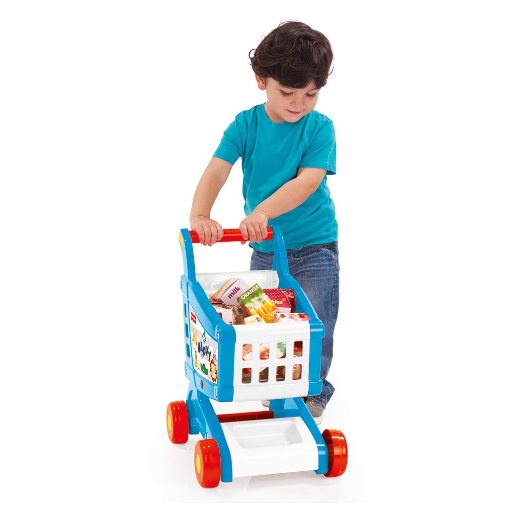 Dolu fisher price boodschappenkar + accessoires wit blauw rood