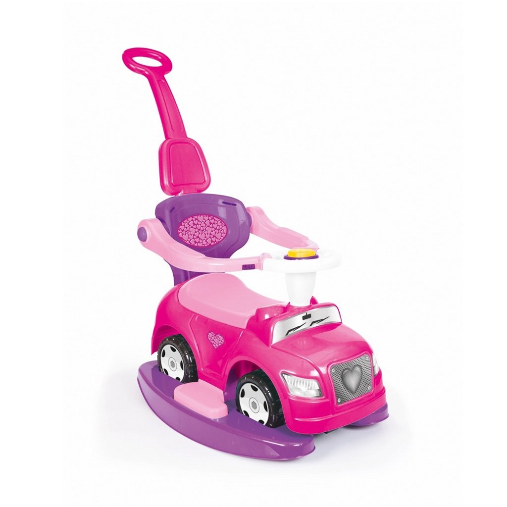 Dolu Unicorn Walking Car med Push Bar Pink