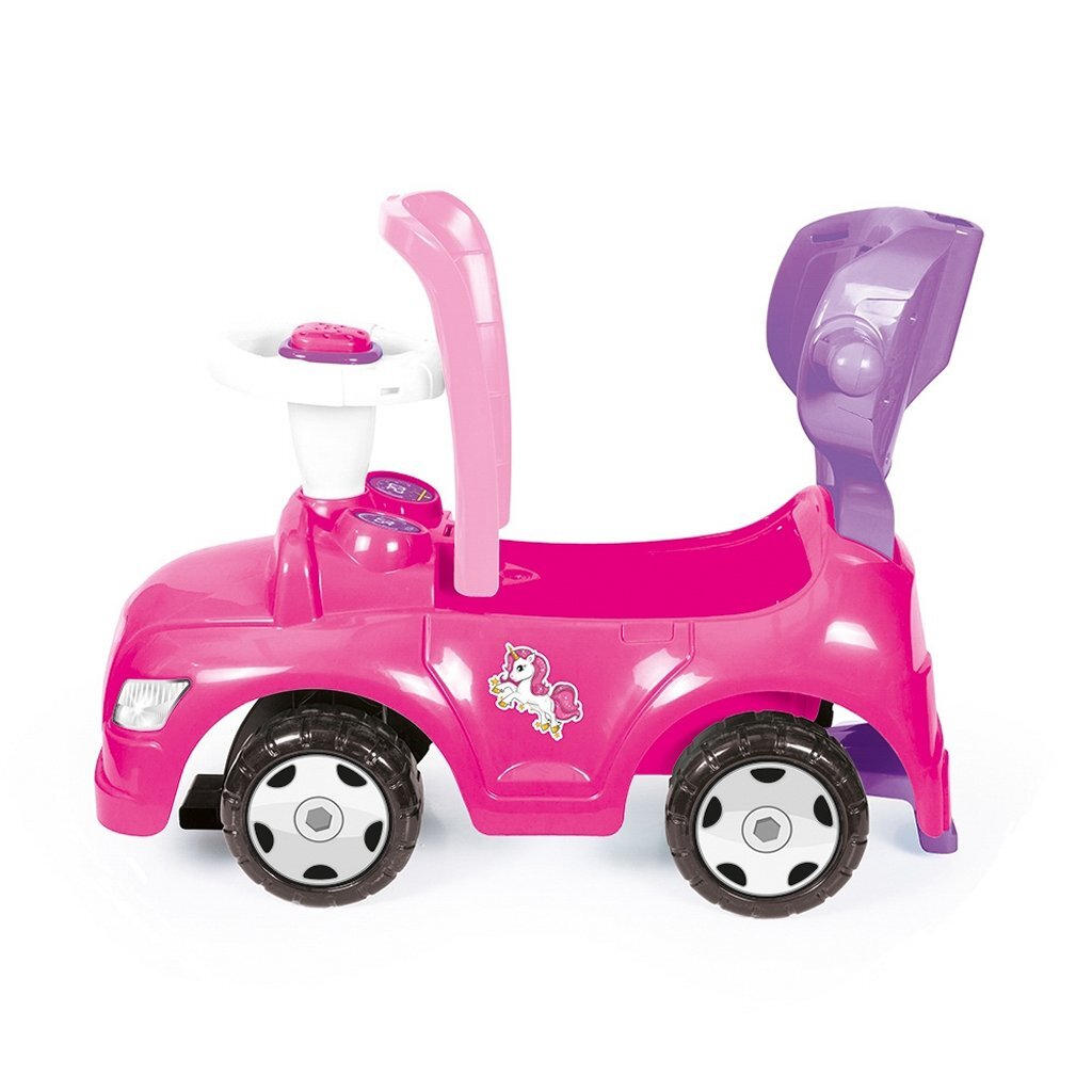 Dolu Unicorn Walking Car med Push Bar Pink