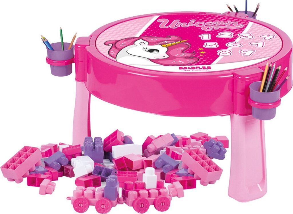 DOUL Unicorn Aktivitéiten Dësch abegraff 100 Block