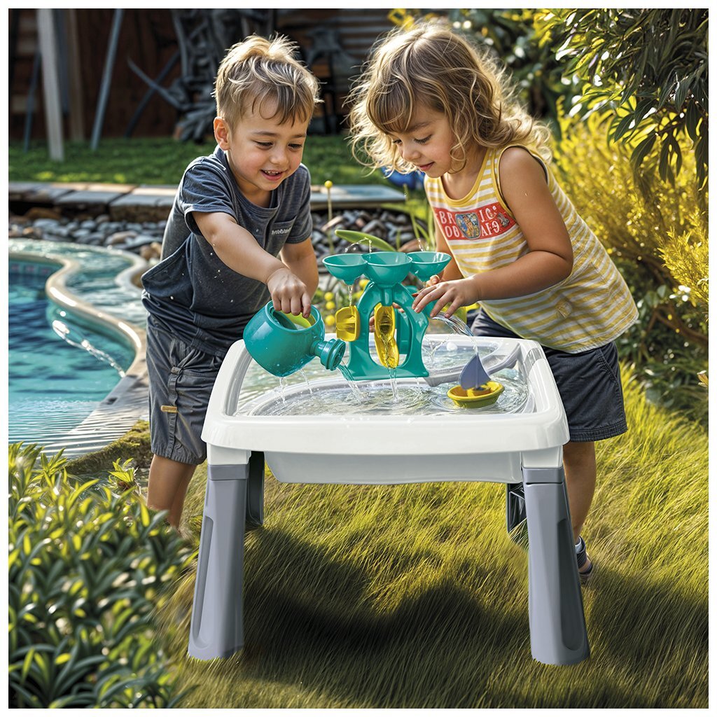 Dolu Sand-Water Table + Akcesoria biały szary