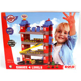 Dolu dolu york garage with 4 floors 2 die-cast car #039; s 2 traffic signs tree