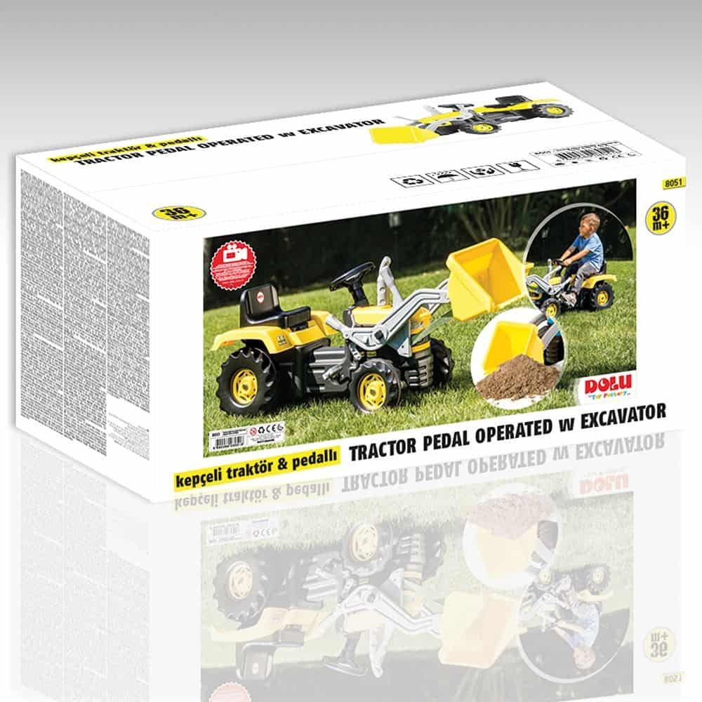 Dolu Steptractor with Front Loader Horn Yellow Black
