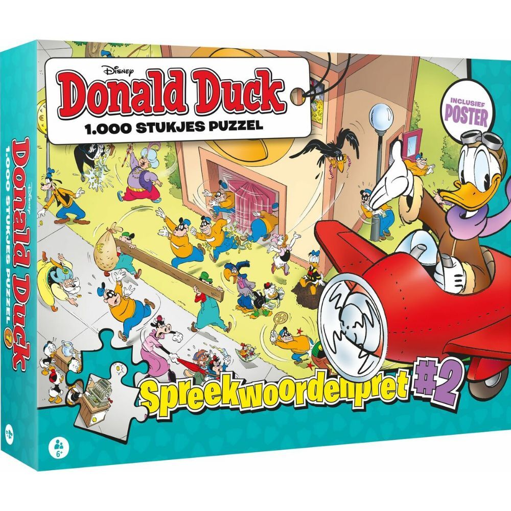 Disney Donald Duck Puzzle Ordsprog Pred 2000 stykker + plakat