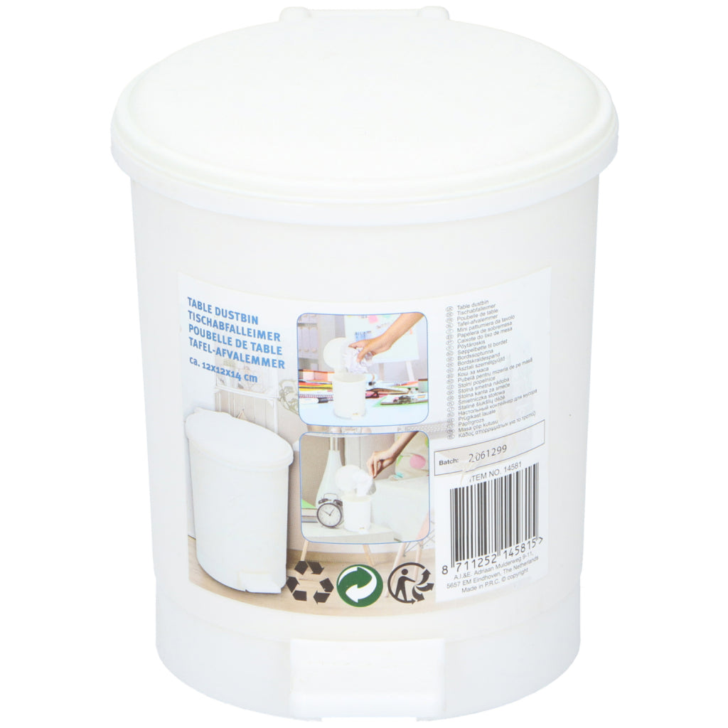 Miscellaneous table waste bin 12x12x14cm