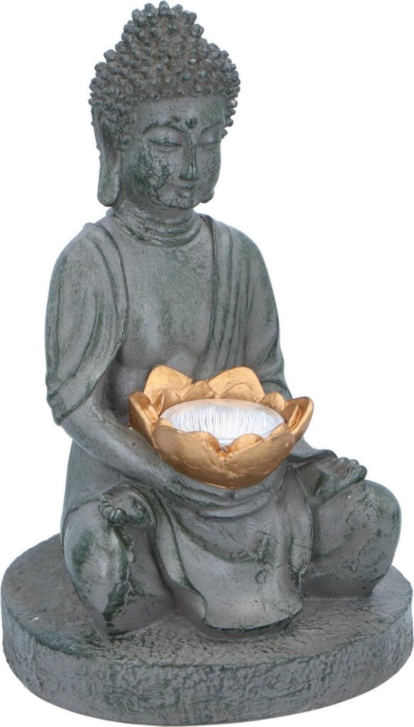 Grundig Grundig Buddha Image with SolarLamp LED on-out button fire duration 6-8 hours 17x16x27cm