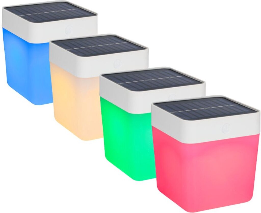 Grundig Solar Lamp garden lighting on solar energy white orange blue green light up to 8 hours of light