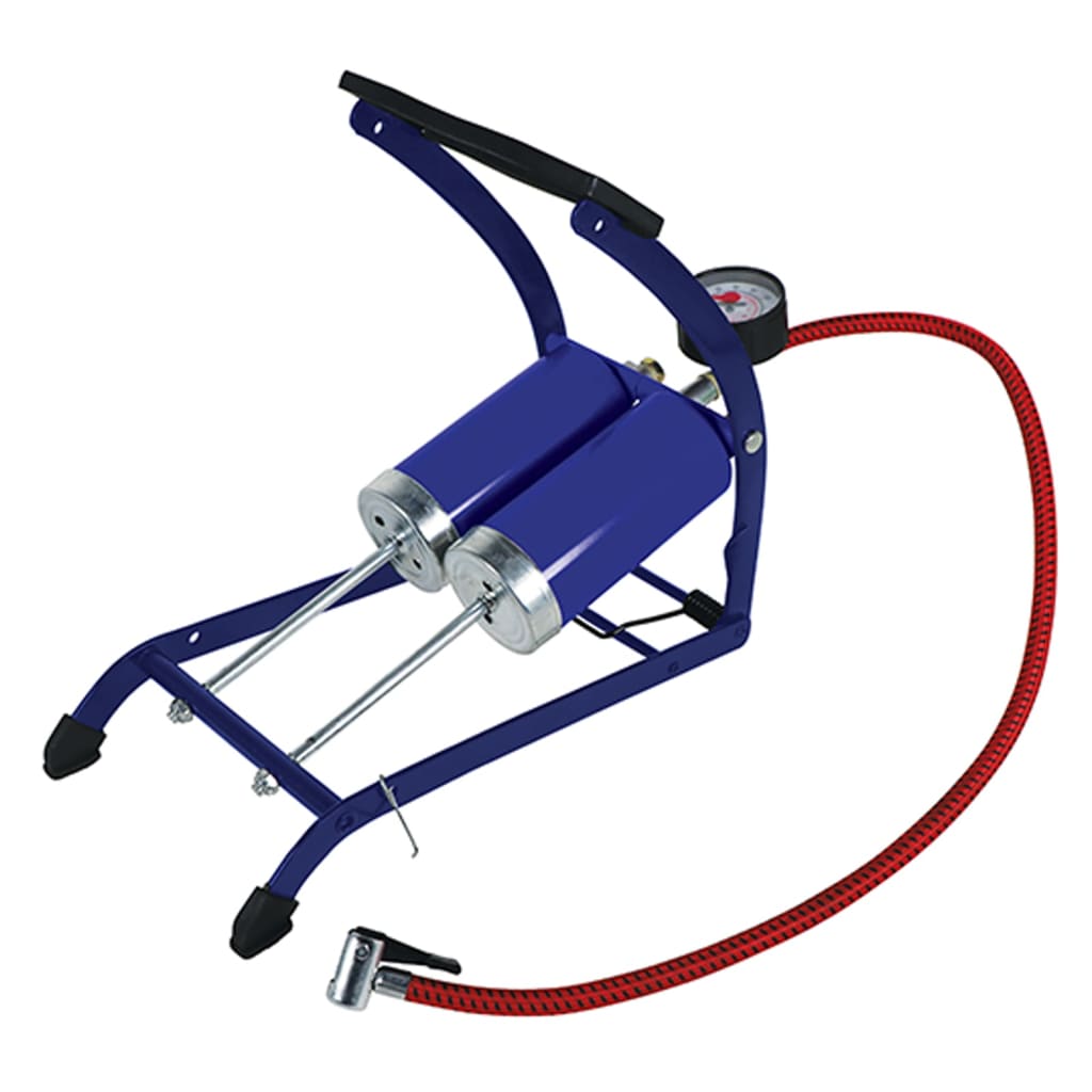 Pompe à pied Carpoint avec bleu double cylindre