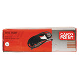 Carpoint fodpumpe med manometer 4 bar stål sort