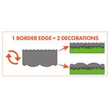 Nature Border Border Set Dekorativ 13 cm x 12 m med penn svart