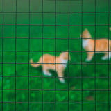 Nature mesh square 0.5x2.5 m 13 mm plastic coated steel green