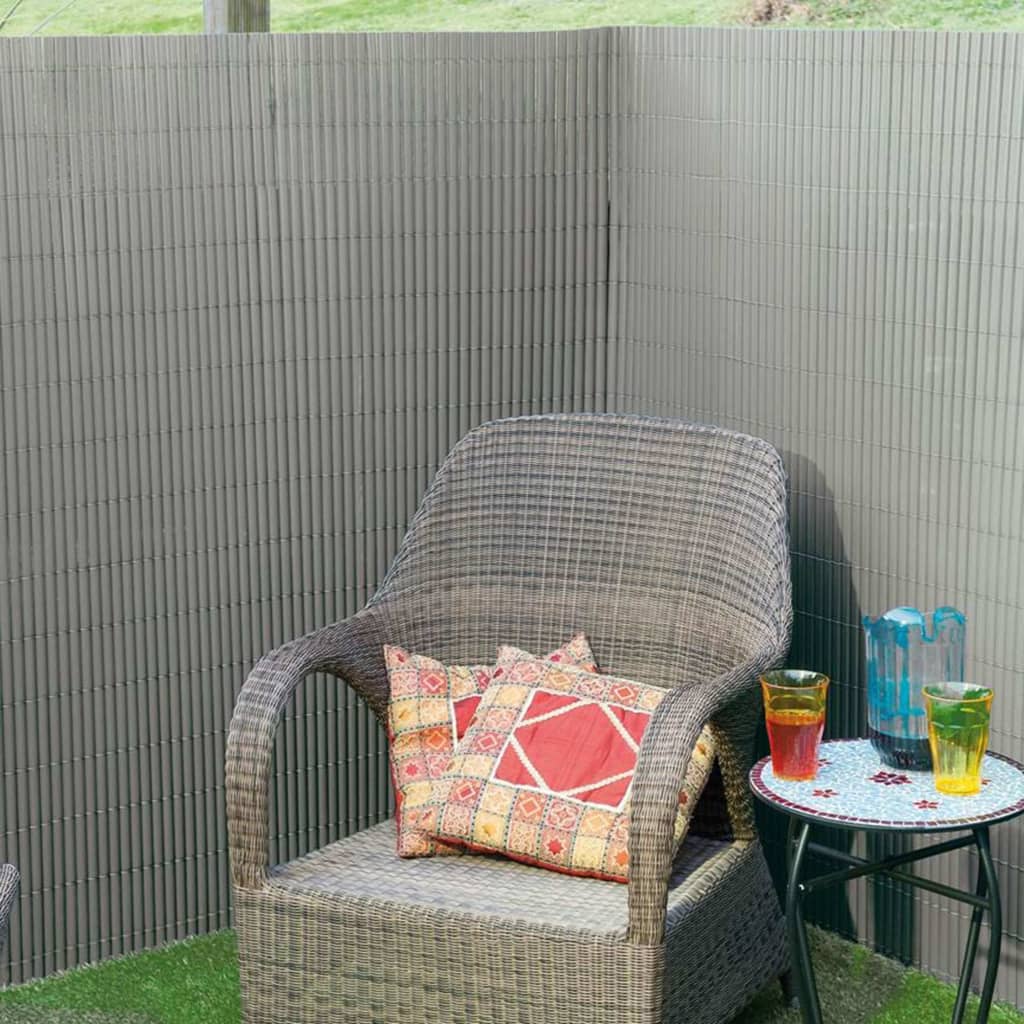 Nature Garden zaslon dvojno v višini 1x3 m PVC siva