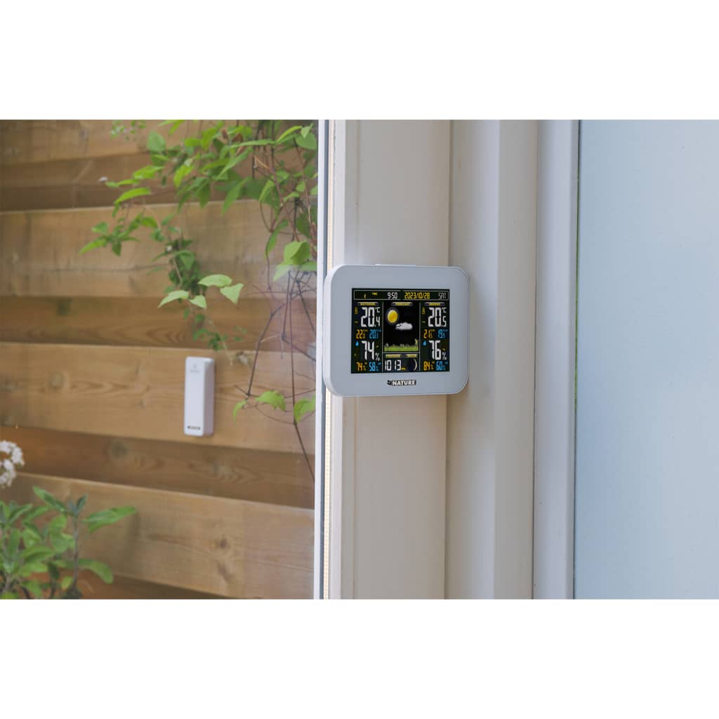 Nature weather station Digital H12.5 x 17.5 x 2.5 cm White