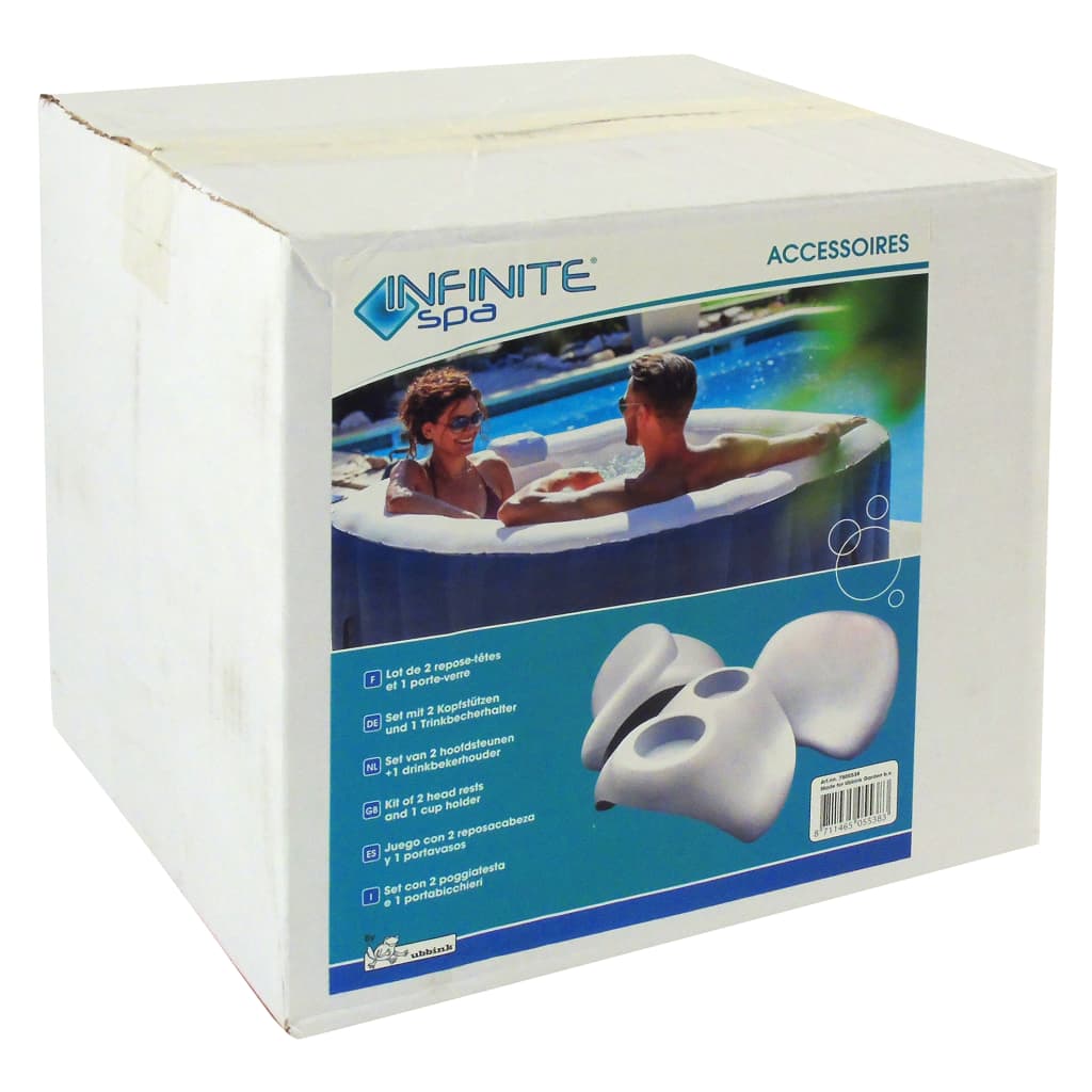 Infinite spa hoofdsteun en bekerhouder pu