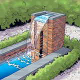 Ubbink Ubbink Nevada Waterval Scale Cascade 30 cm nerjavno jeklo