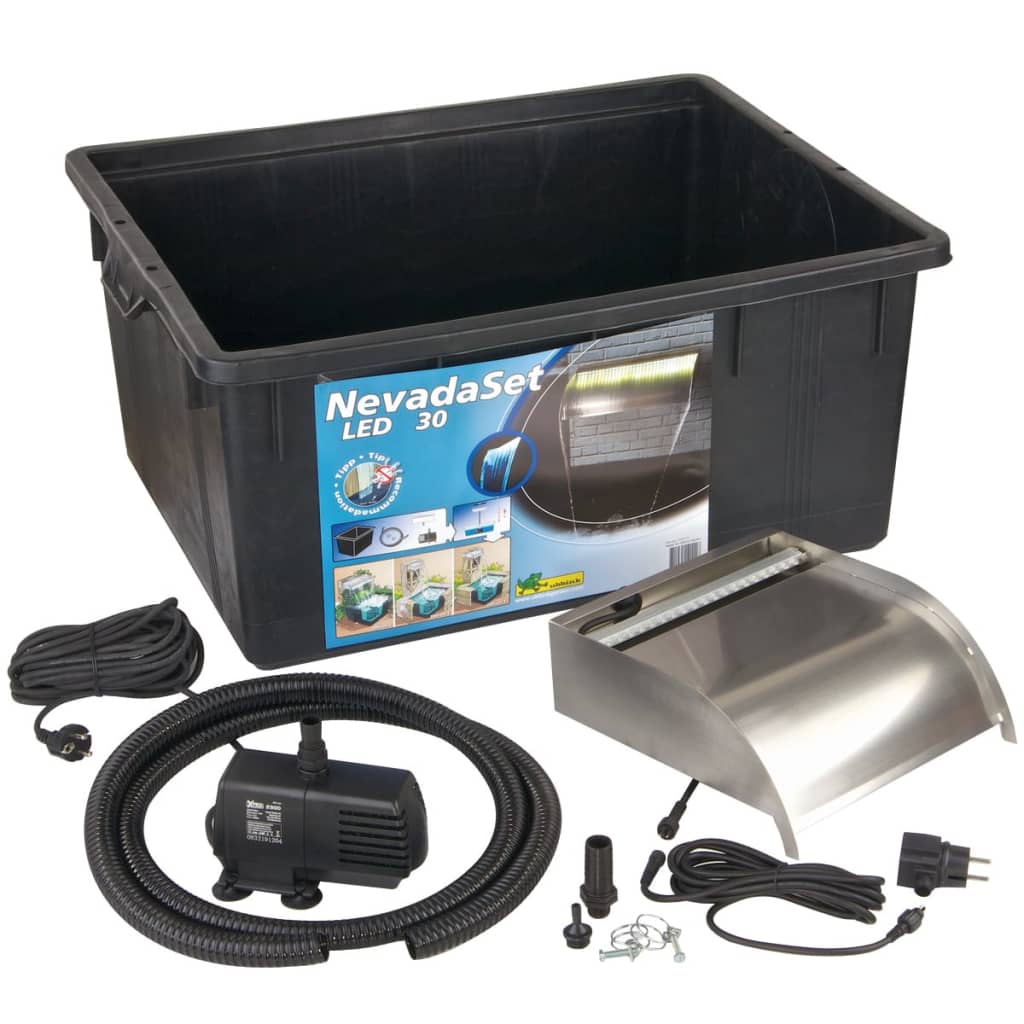 Ubbink Slap z LED -ji Nevada 30 cm nerjavno jeklo