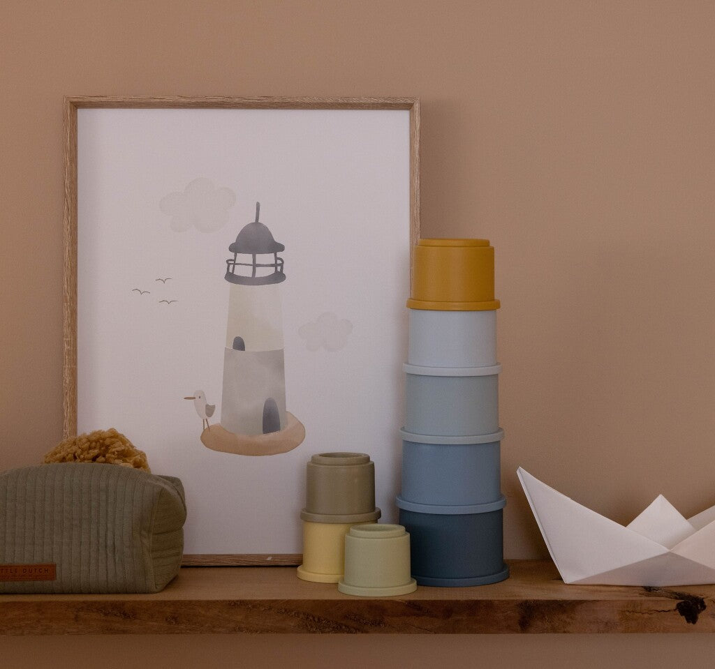Little Dutch Stacking cups blue