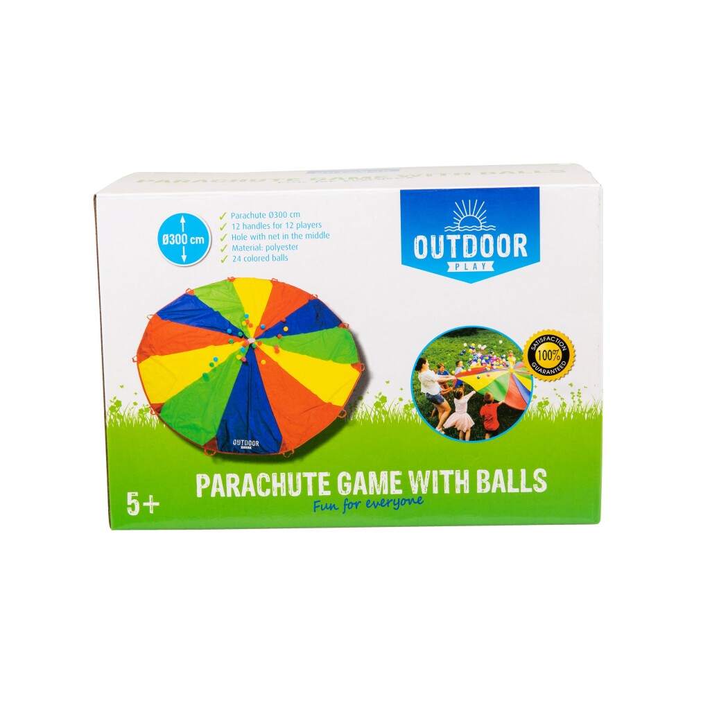 Juego al aire libre tela de paracaídas al aire libre con bolas